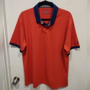 Twillory Men's Orange Blue Contrast Athletic Polo Shirt Sz XL-Golf Athleisure